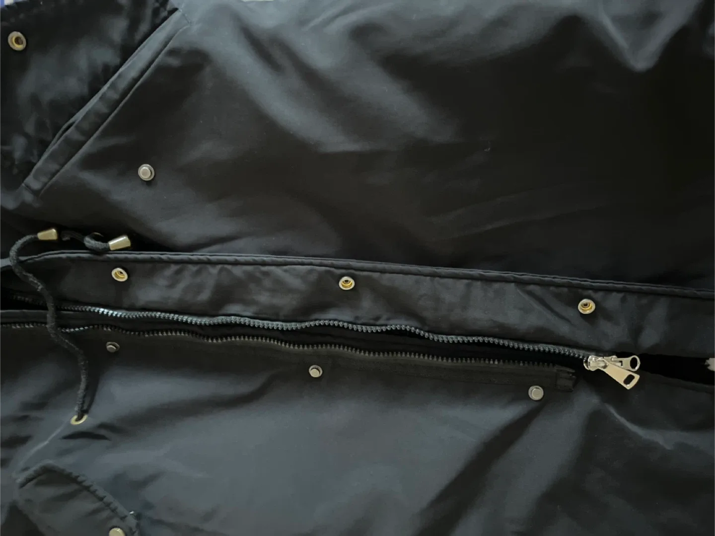 Black Long Winter Coat with Faux Fur Hood image indicator(4)