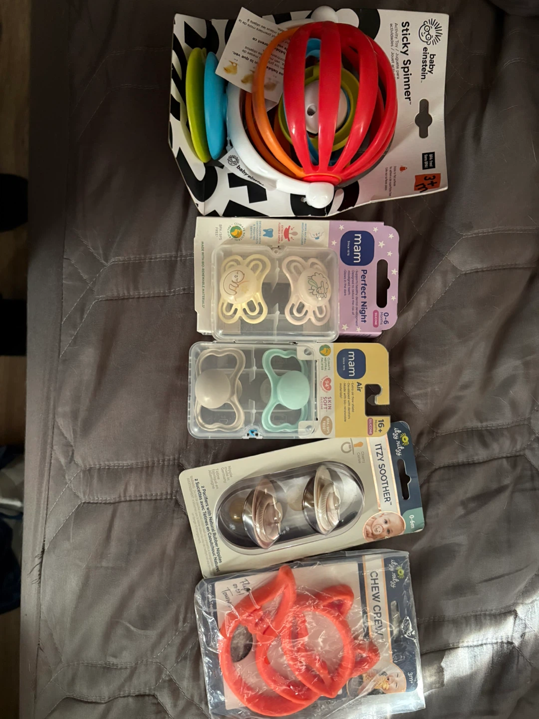 Baby Bundle: Itzy Ritzy Teether, MAM Pacifiers, Baby Einstein