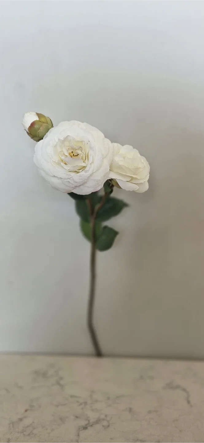 White Artificial Camellia Flower