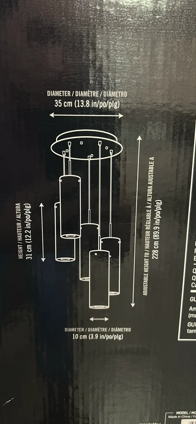 $125 Off! – Artika Bubble Swirl 5-Pendant Light Fixture - NEW image indicator(5)