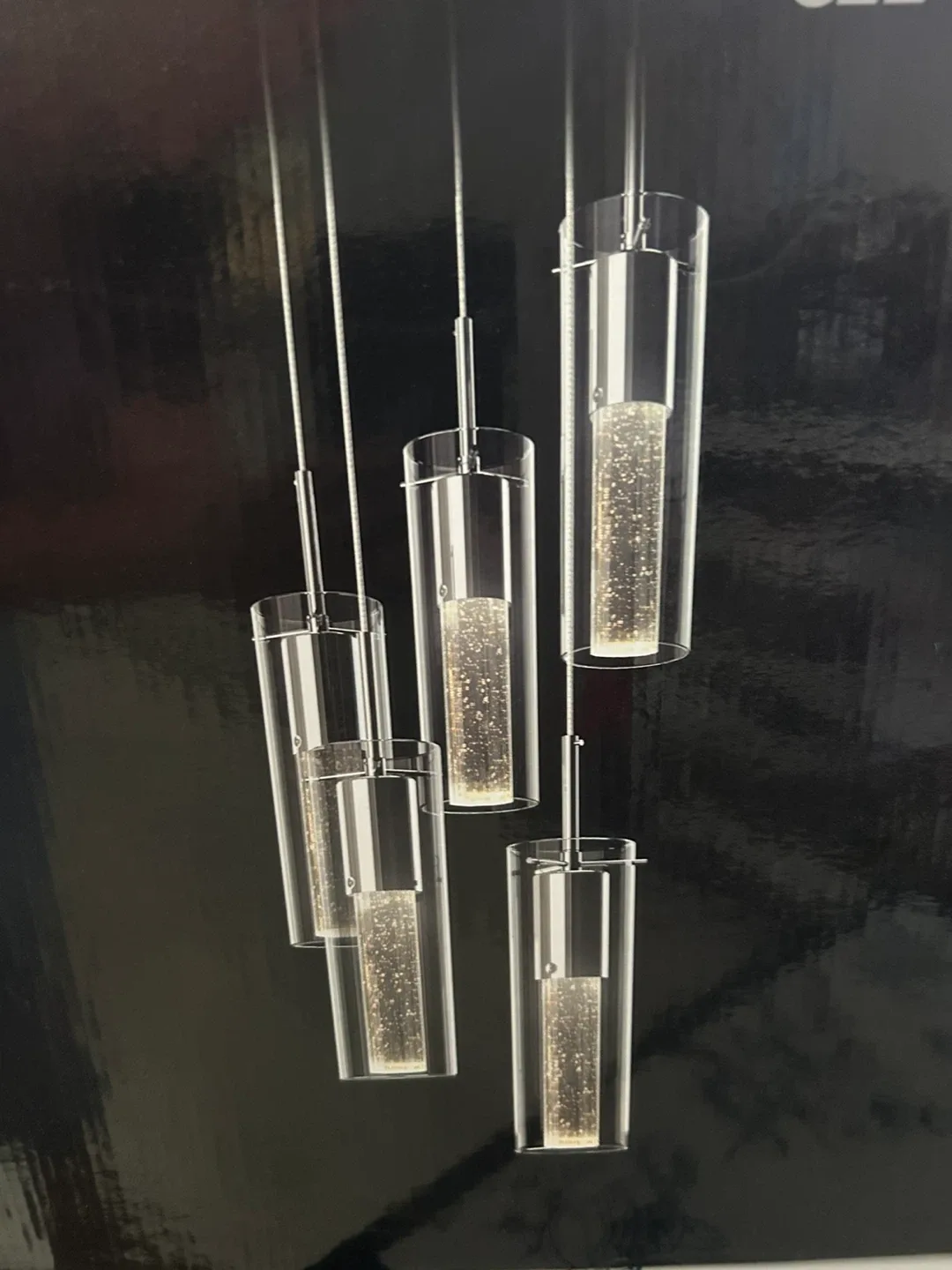 $125 Off! – Artika Bubble Swirl 5-Pendant Light Fixture - NEW image indicator(2)