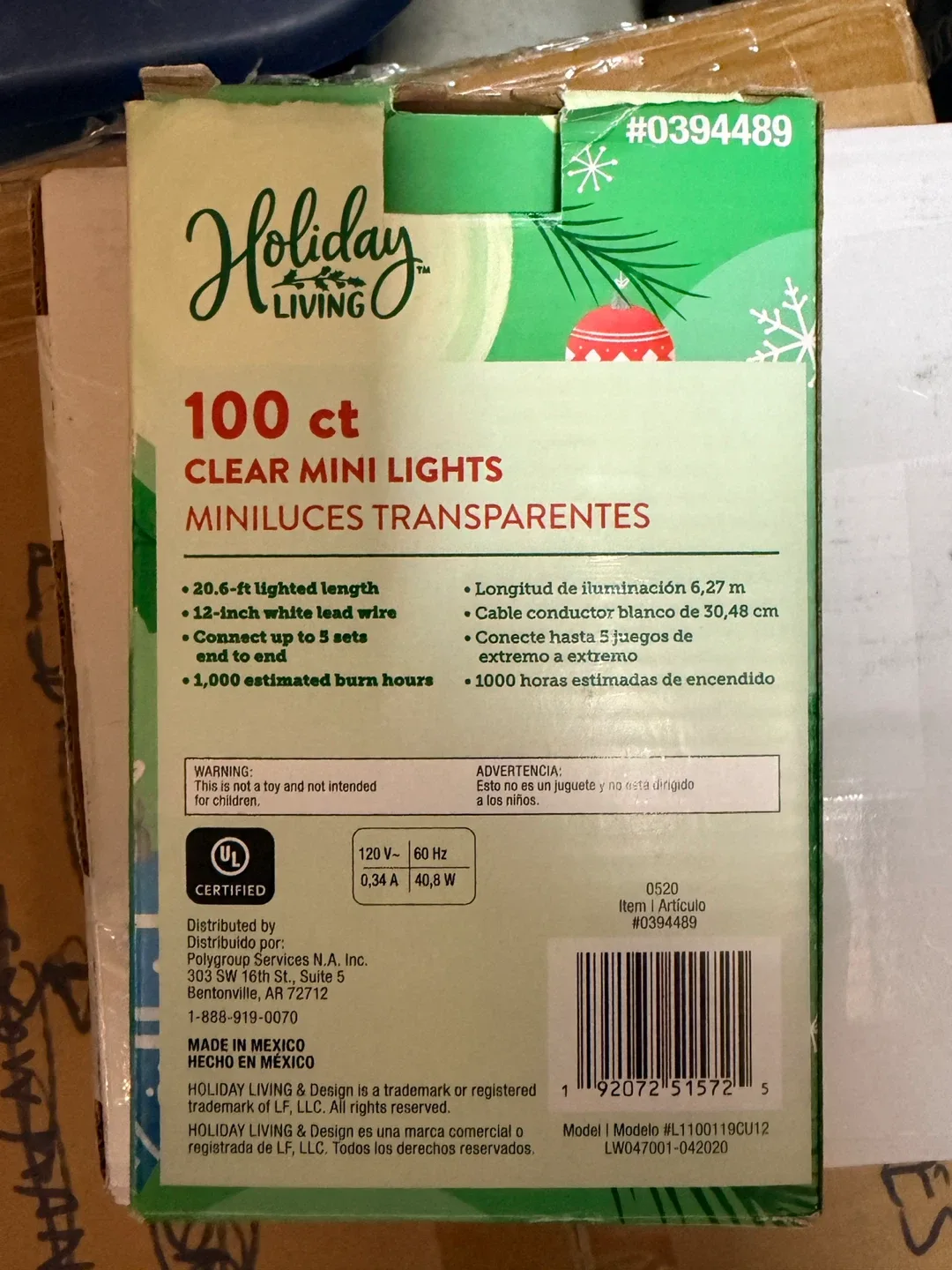 Holiday Living 100 ct Clear Mini Lights(white) - 2 boxes image indicator(2)