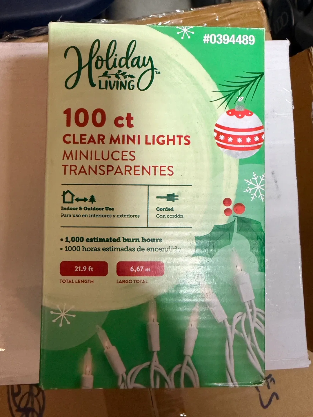 Holiday Living 100 ct Clear Mini Lights(white) - 2 boxes
