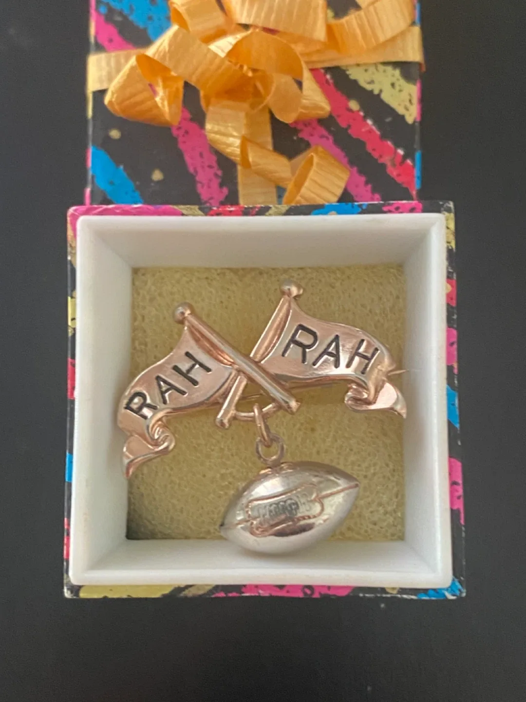 Vintage Rare RAH RAH Football Pin! image indicator(7)