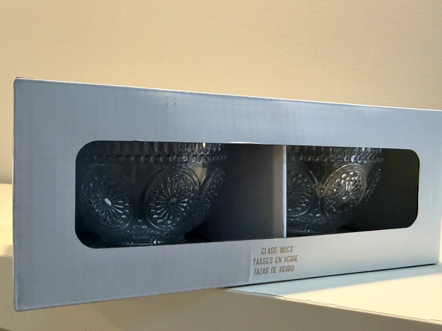 NEW- Glass Mugs - Set of 2 image indicator(3)