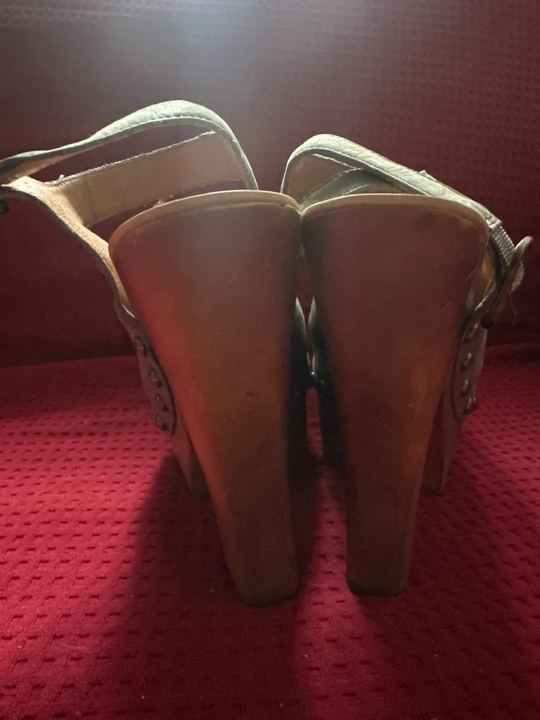 J.LITVACK Gray Leather Heeled Sandals image indicator(4)