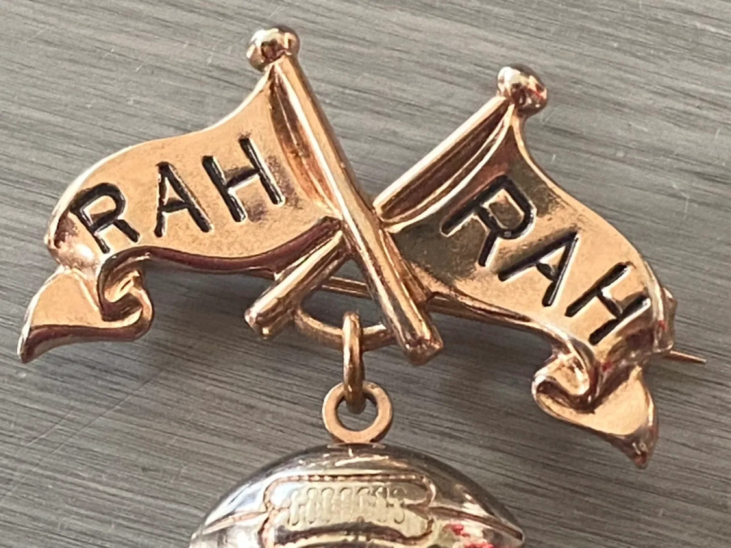 Vintage Rare RAH RAH Football Pin! image indicator(5)