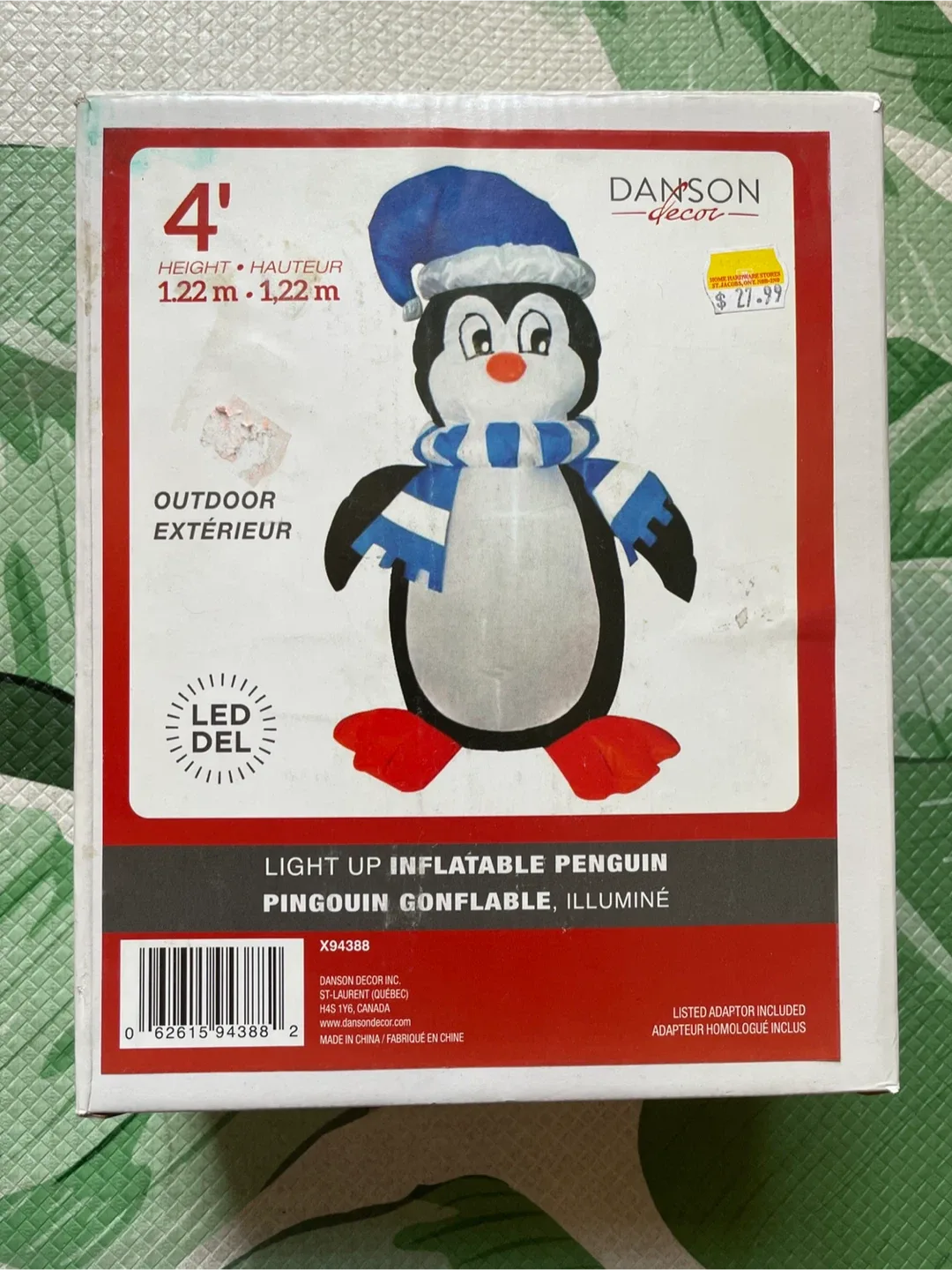 Christmas Decor 4ft Inflatable Penguin - Light Up!