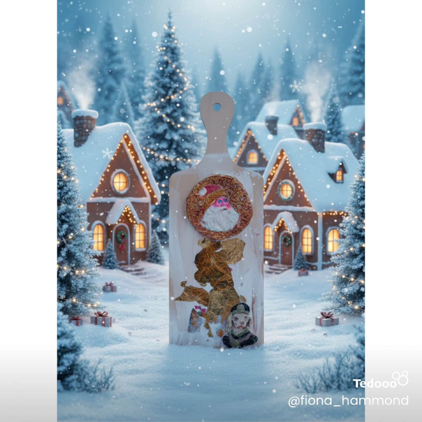 Decorative holiday cutting board
