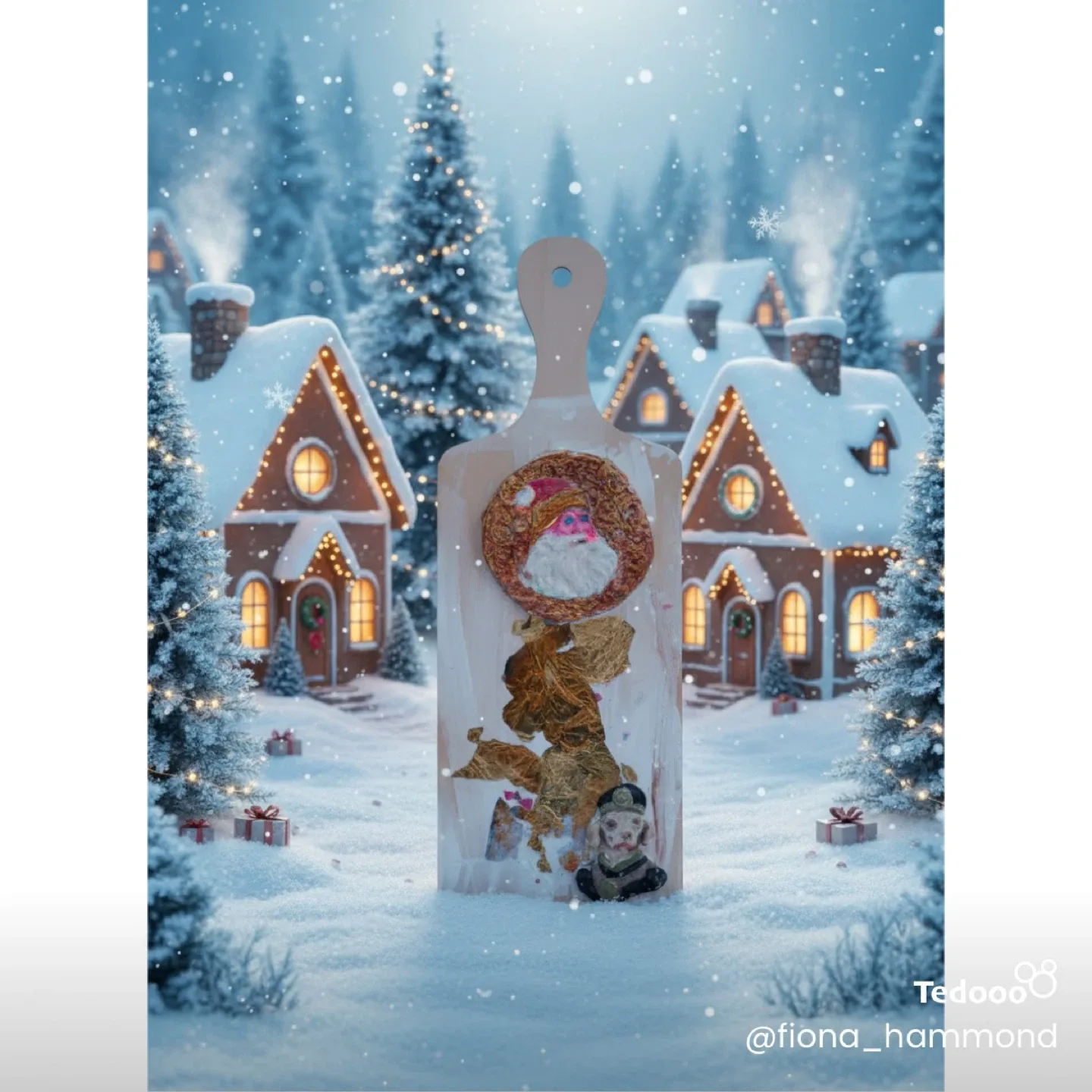 Decorative holiday cutting board