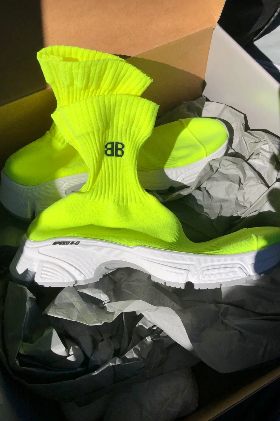 Balenciaga Speed 3.0 Sneakers, Size 38, Yellow thumbnail