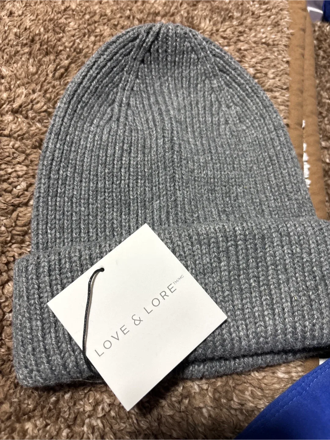 LOVE & LORE Grey Beanie & Mittens Set image indicator(2)