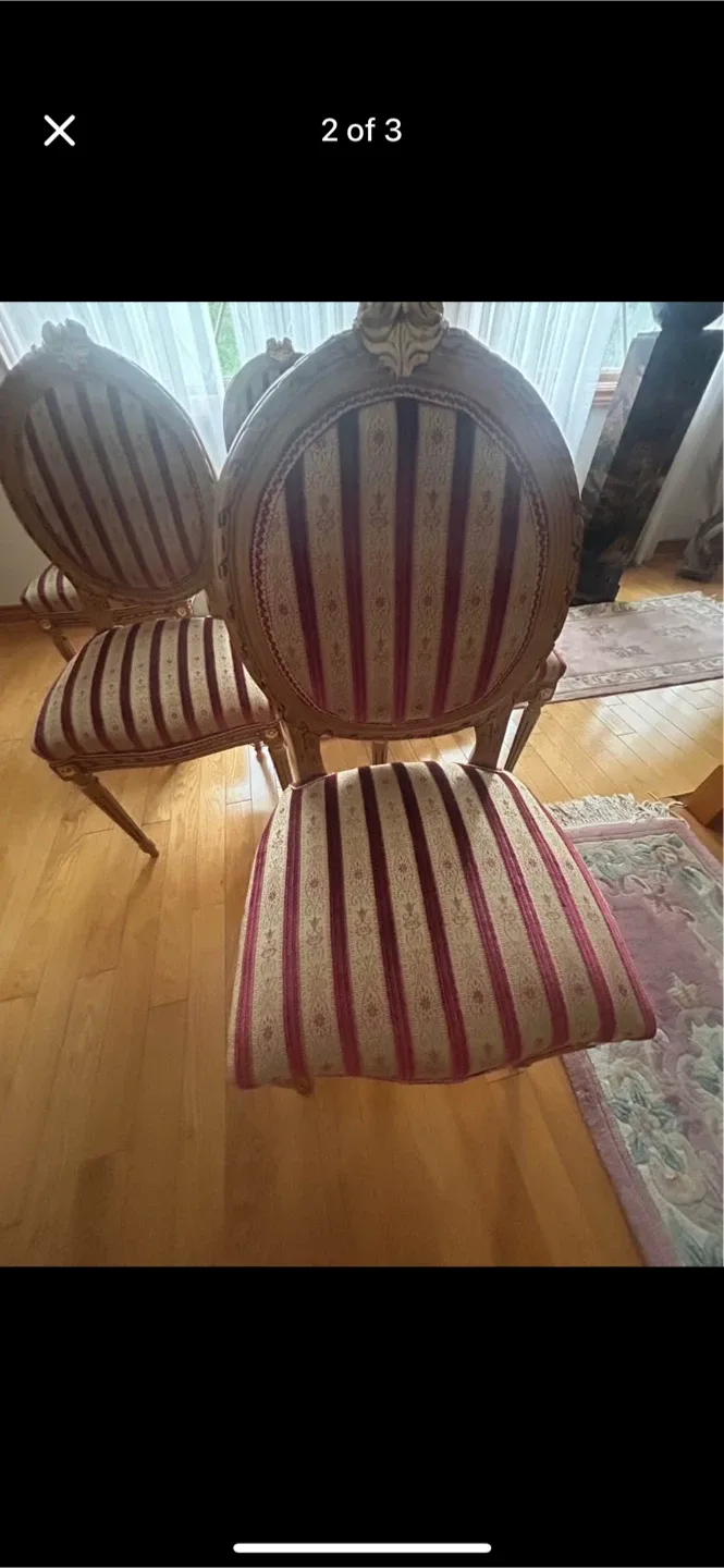 Set of 6 Antique Dining Chairs image indicator(2)