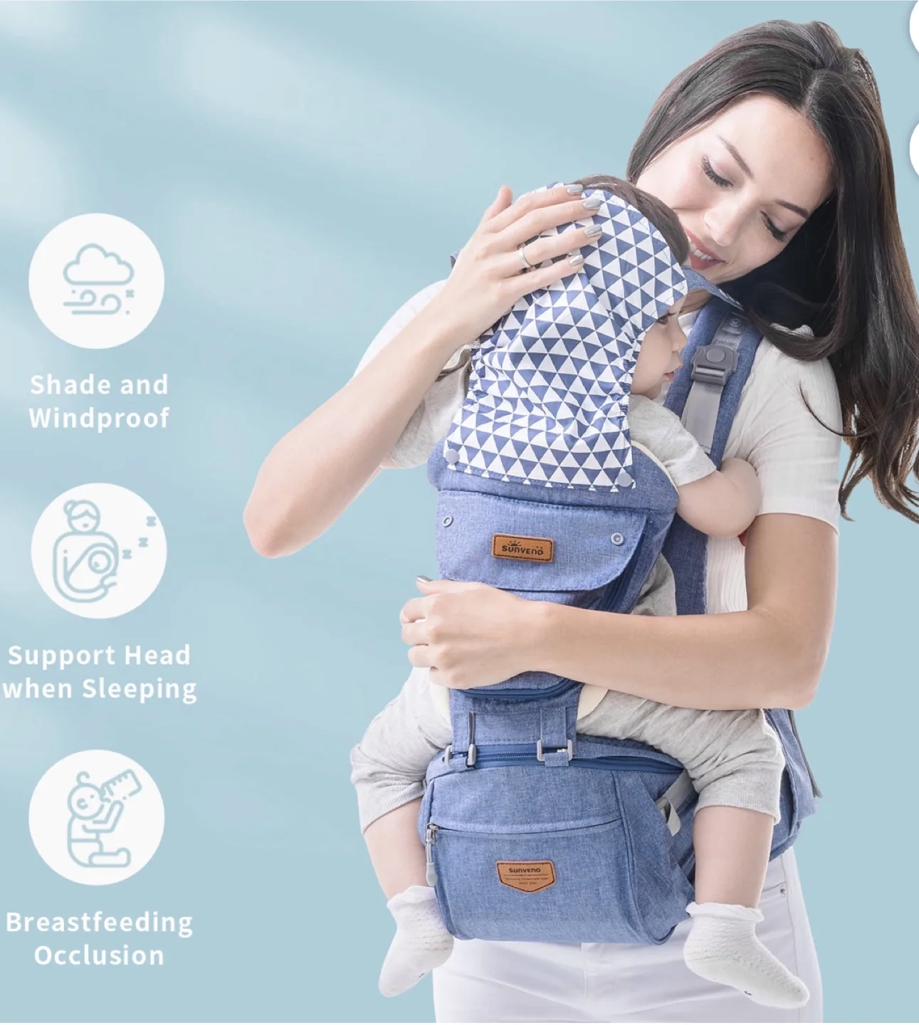 Sunveno Baby Carrier - Light Blue image indicator(7)