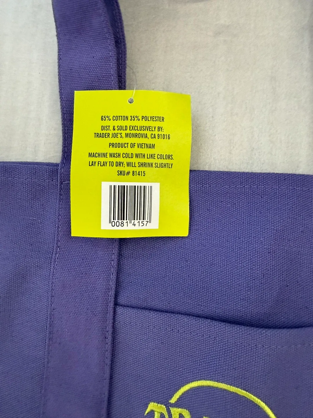 🆕 Trader Joe's Mini Tote Bag - tag attached/ Limited Edition! image indicator(3)