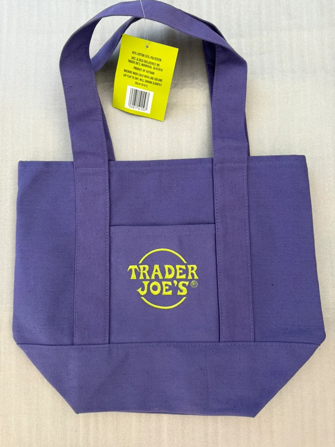 🆕 Trader Joe's Mini Tote Bag - tag attached/ Limited Edition! image indicator(2)
