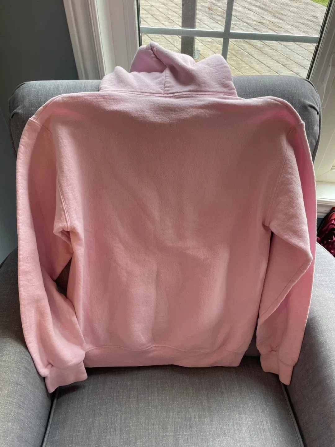 Pink Boat House Hoodie with Palm Tree Design size small image indicator(3)