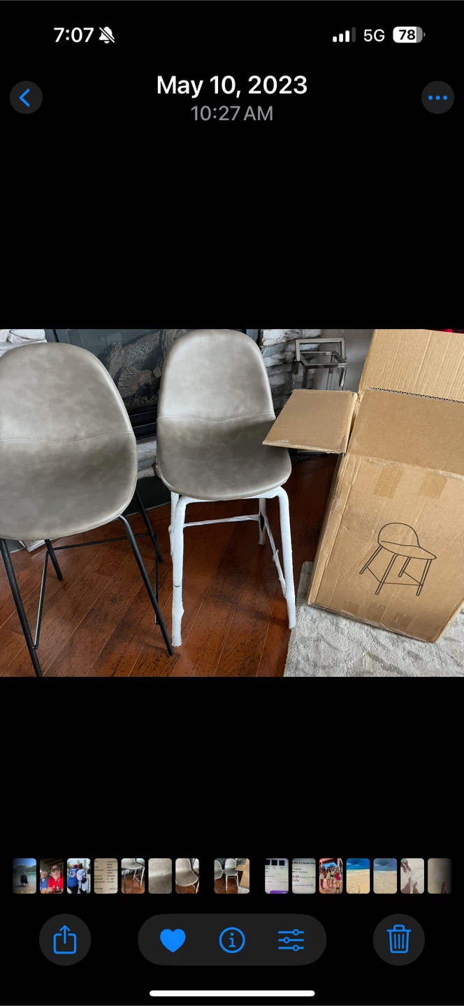 AllModern Kody Vegan Leather Bar Stools (Set of 2) - photo 4