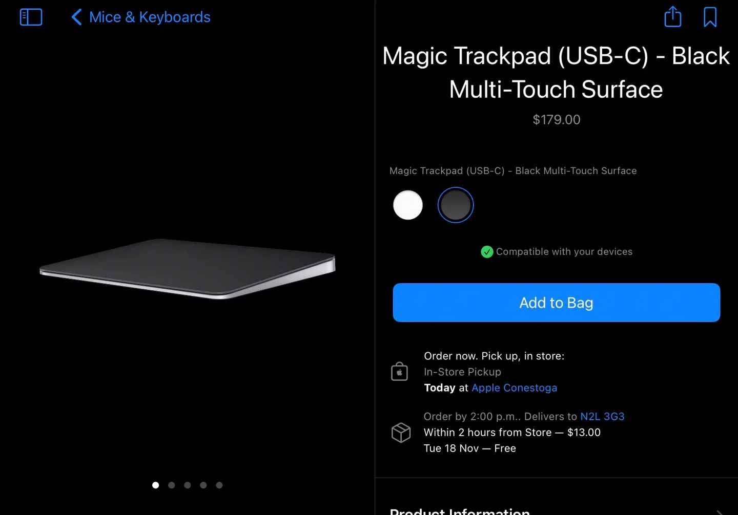 Apple Magic Trackpad (Black) - Brand New! image indicator(3)