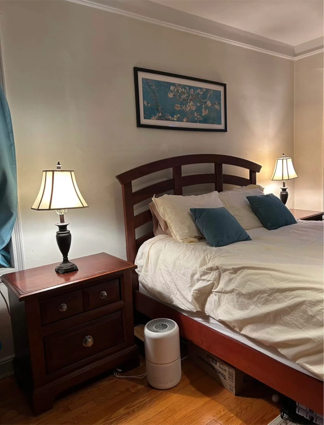 Hardwood Bedroom Set with Cherry Finish