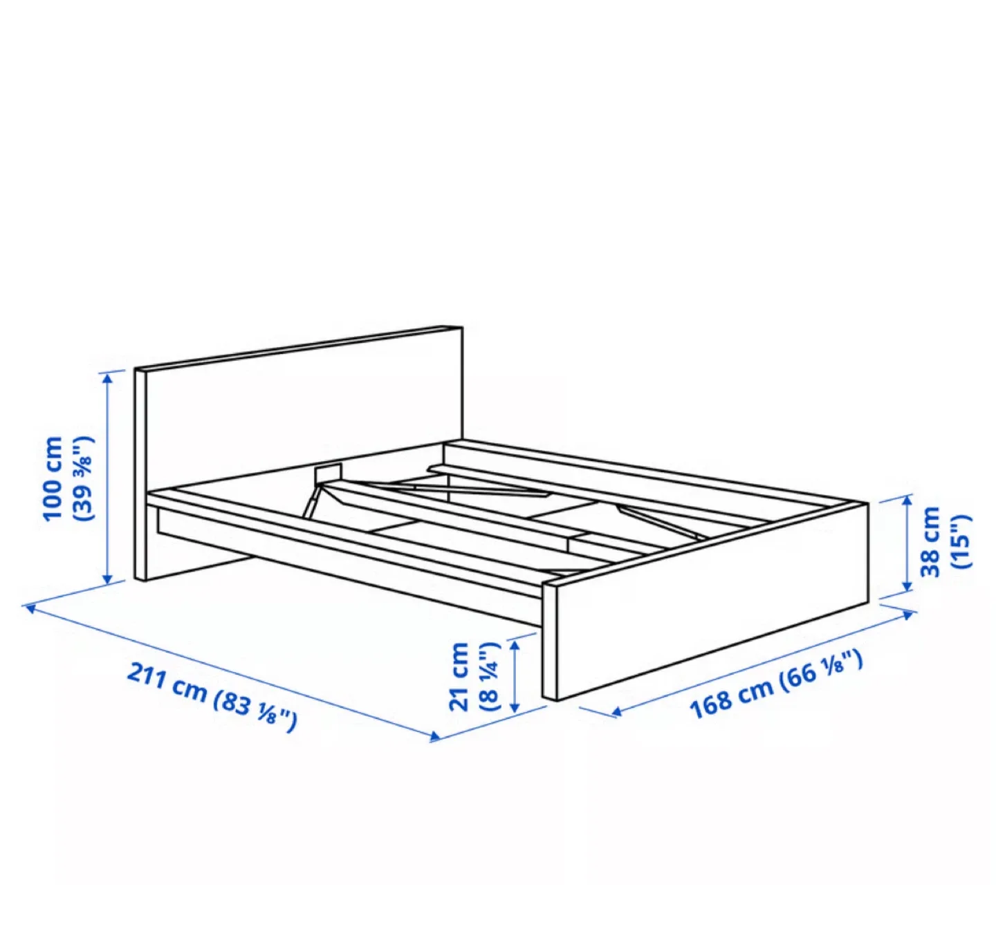 IKEA Malm Queen Bed Frame - Dark Brown image indicator(3)