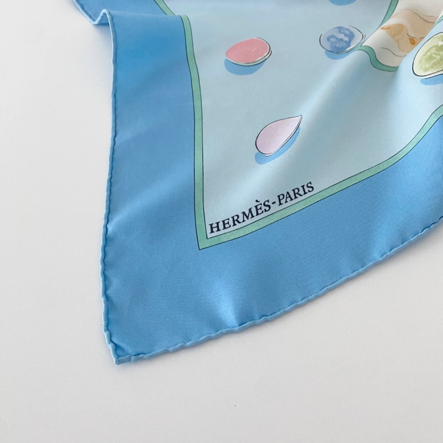 Authentic Hermès Silk Scarf  "Le Jeu des Petits Bonheurs" - photo 2