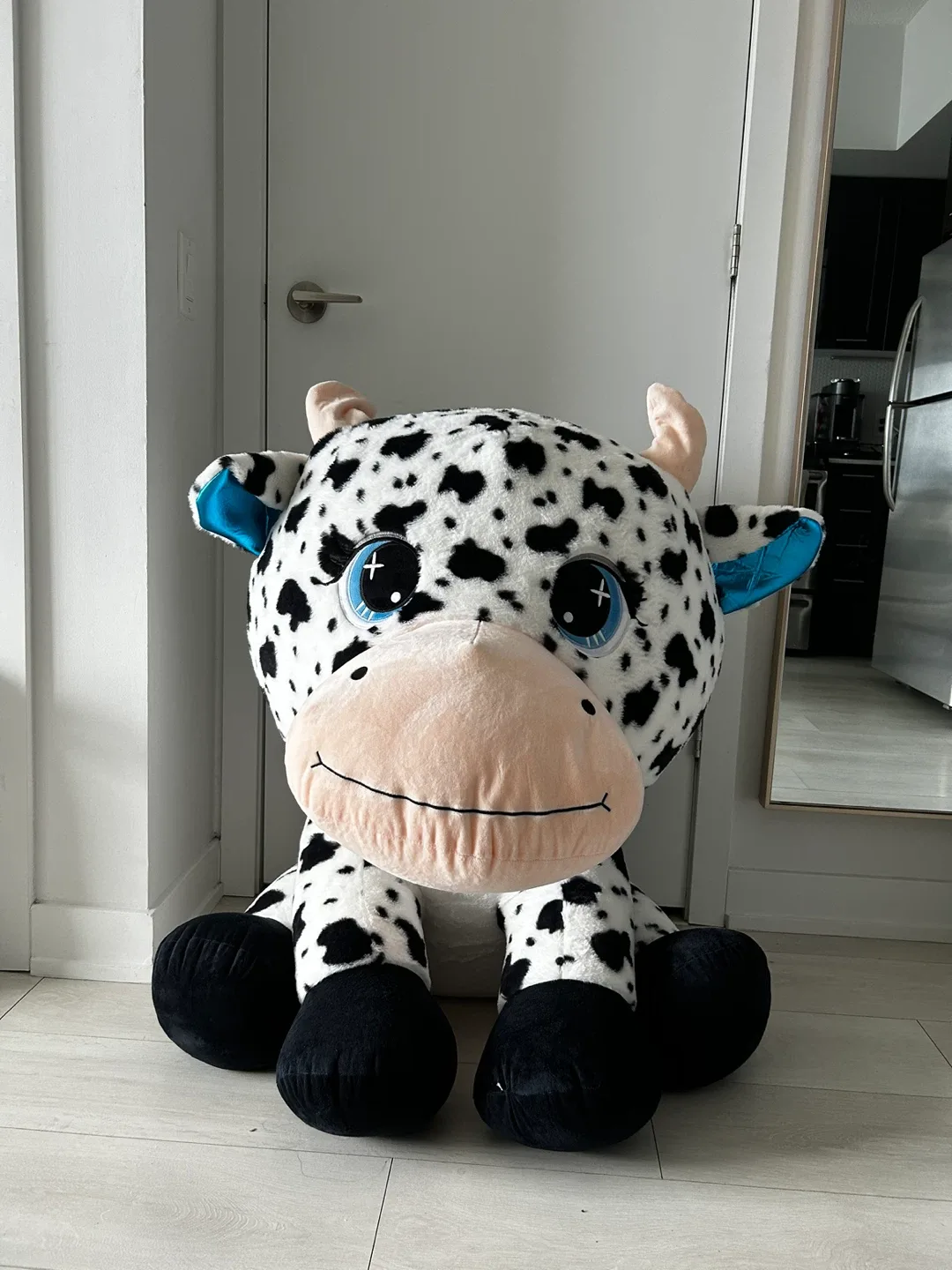 Large Spotted Plush Cow- Stuff Toy