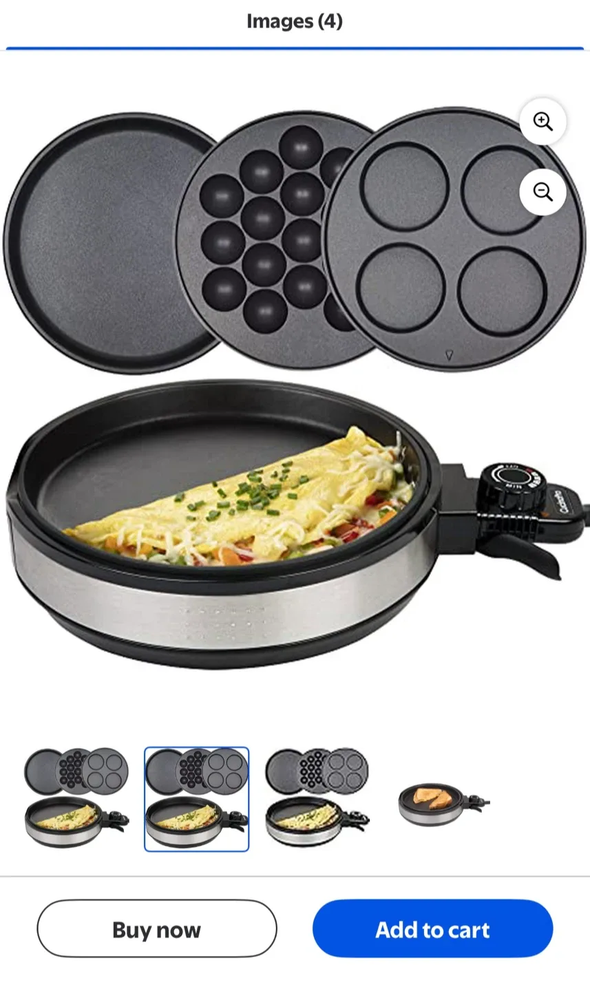 CucinaPro Multi Baker Deluxe with 3 Skillets image indicator(2)