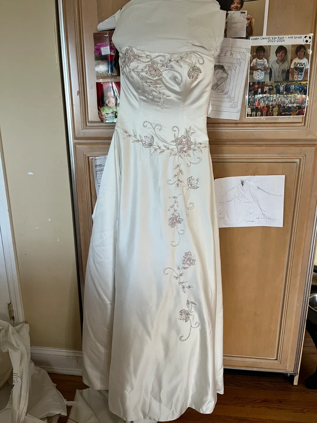 Wedding Dress with Floral Embroidery image indicator(2)