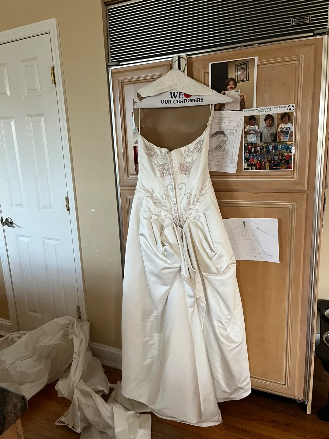 Wedding Dress with Floral Embroidery image indicator(5)