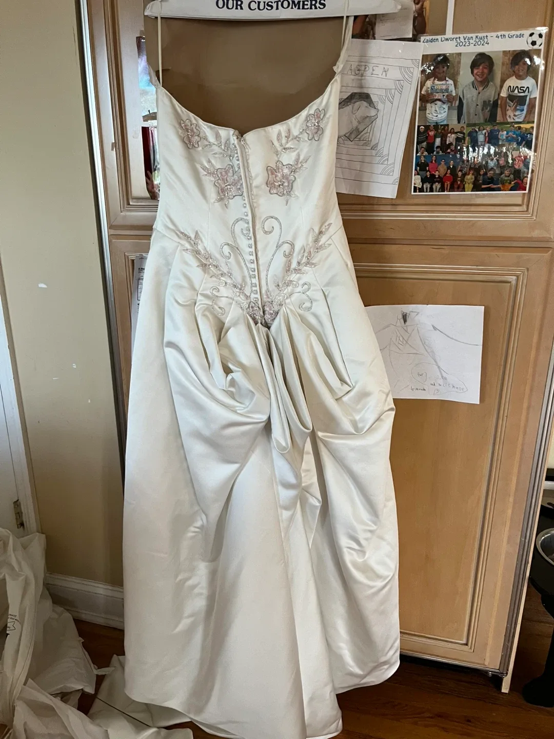 Wedding Dress with Floral Embroidery image indicator(3)