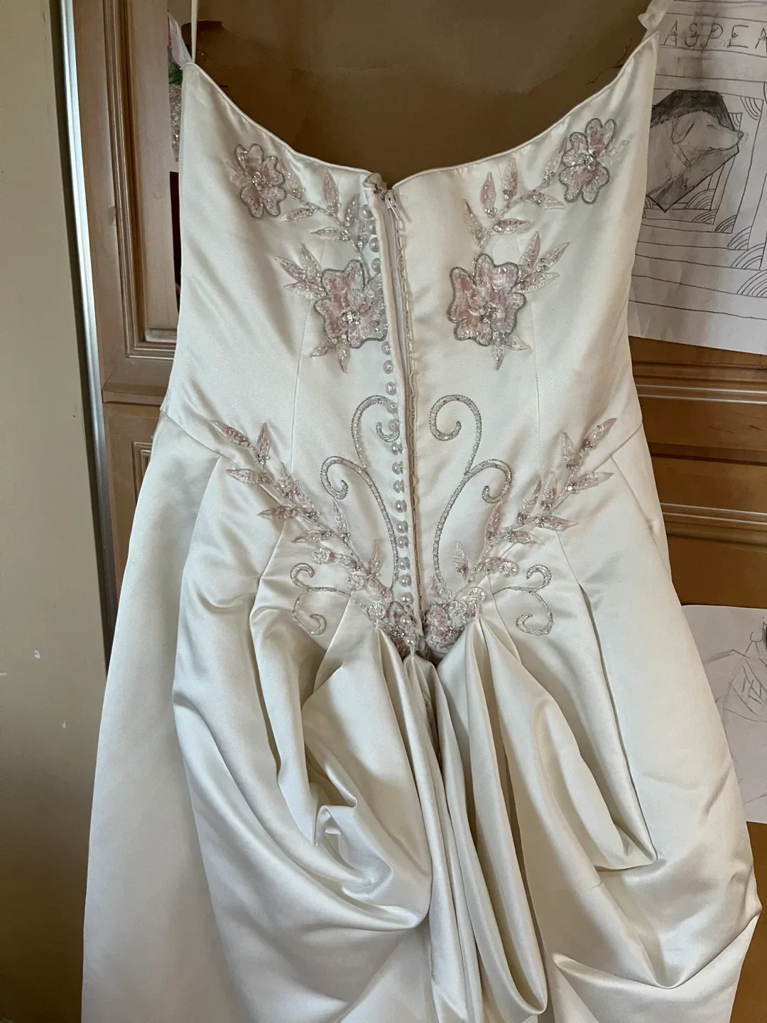 Wedding Dress with Floral Embroidery image indicator(6)