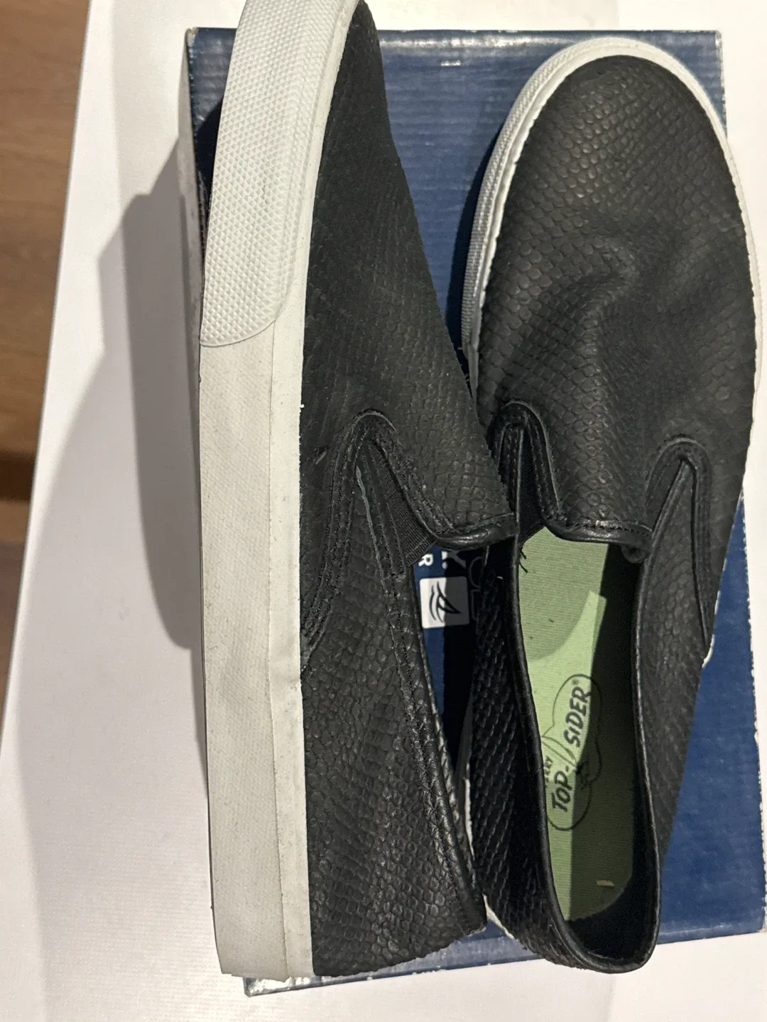 Sperry Top-Sider Striper S/O Webbing Grey, Size 12M image indicator(2)