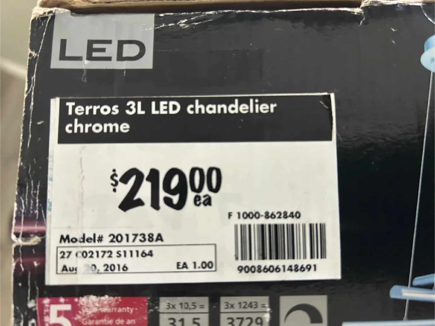 $95 Off! – EGLO DNA Linear LED Pendant – Never Installed – $125 image indicator(5)