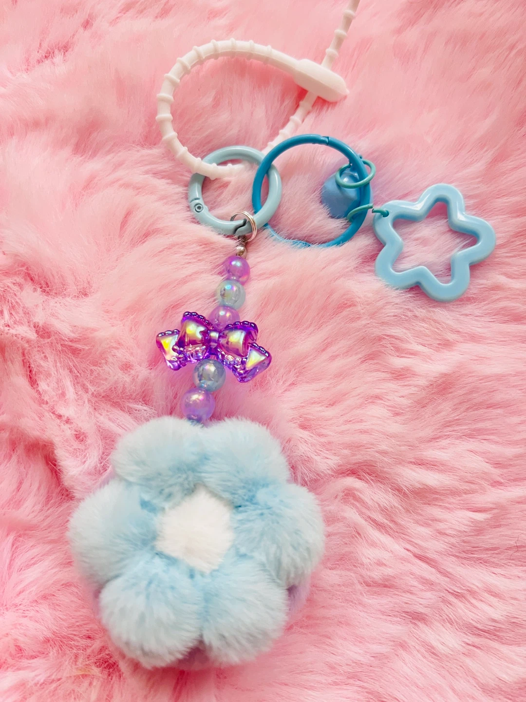 Color Flower and Beaded Keychain - photo 5