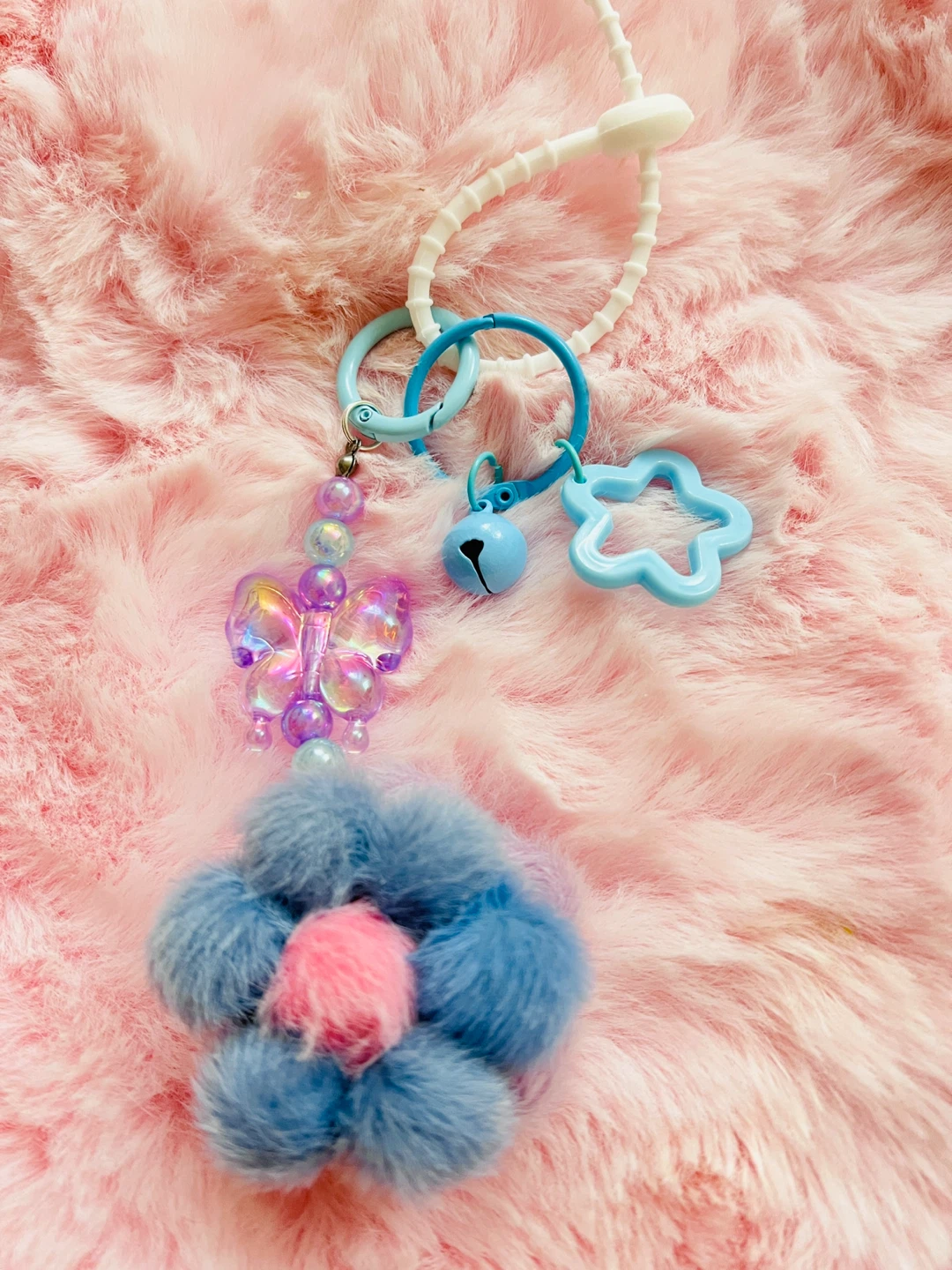 Color Flower and Beaded Keychain - photo 3