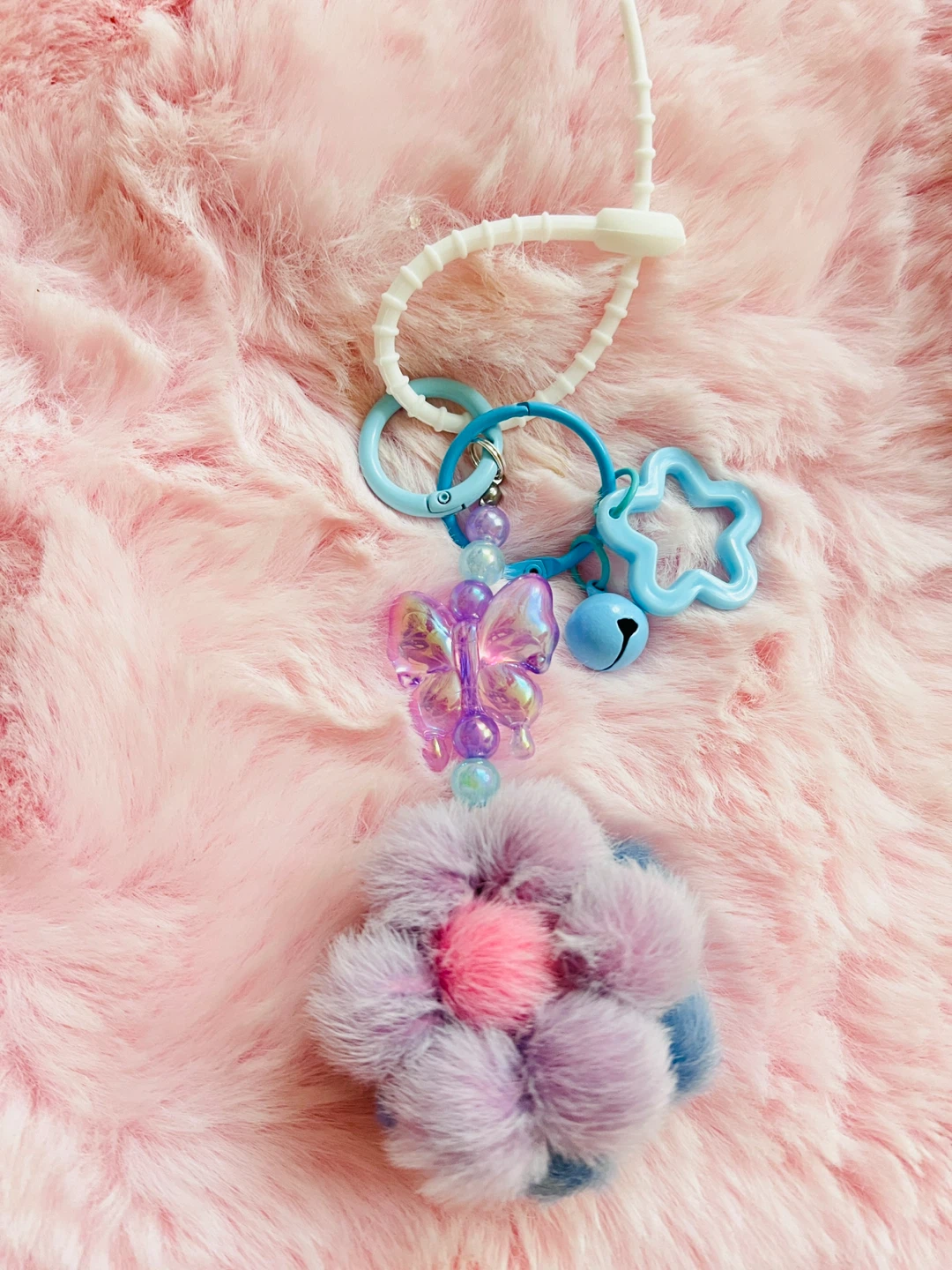 Color Flower and Beaded Keychain - photo 4