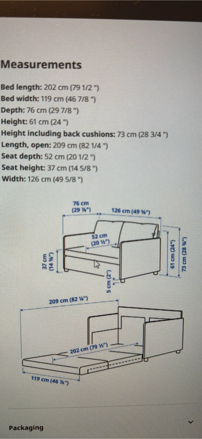 IKEA FRIDHULT sleeper sofa - photo 4