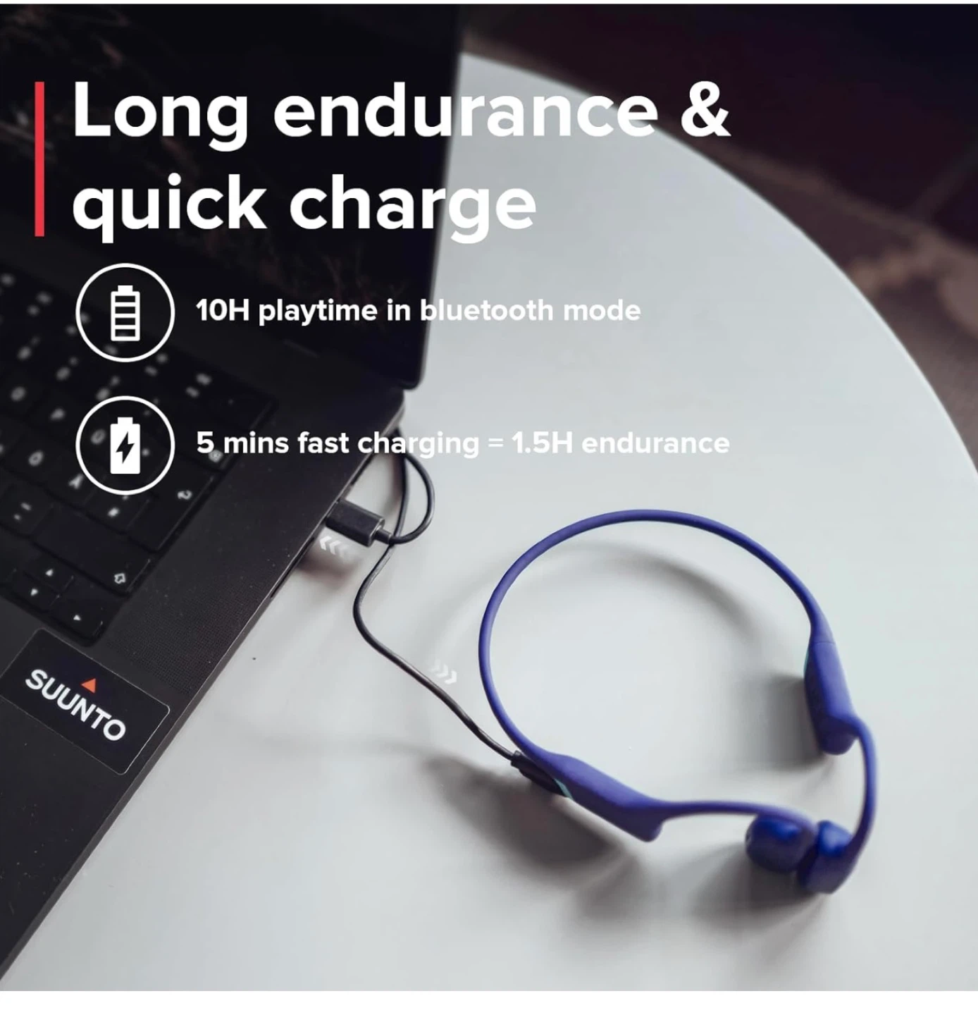 Suunto Aqua Light Bone Conduction Headphones - Purple - photo 4