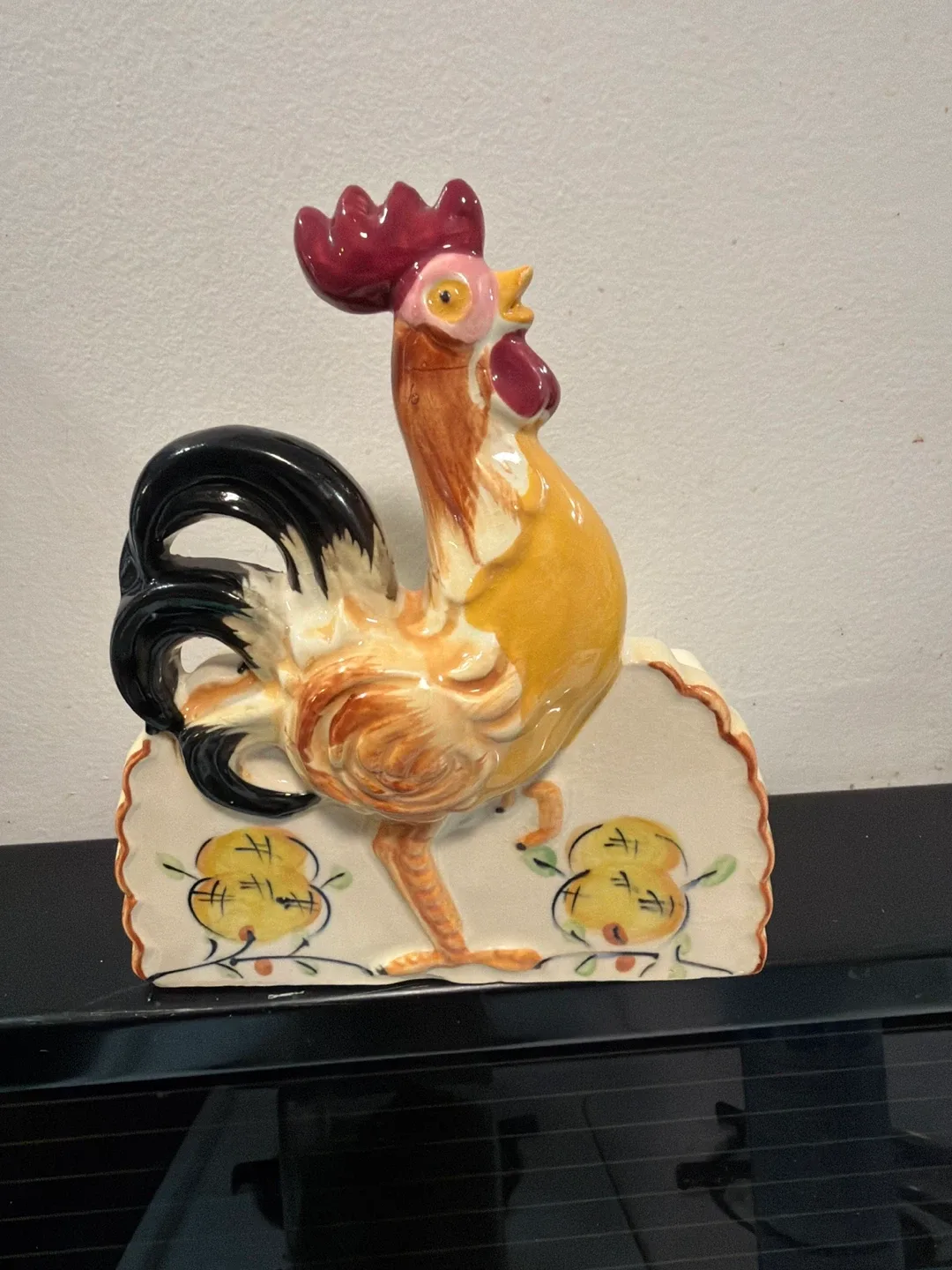Vintage Ceramic Rooster Napkin Holder image indicator(2)
