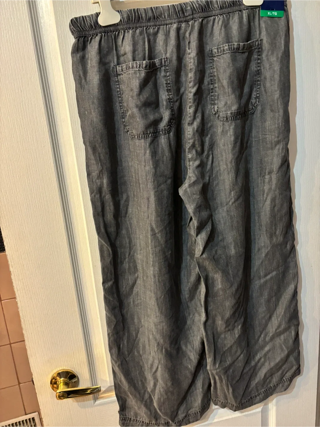 Splendid XL Grey Linen Blend Pants - New image indicator(2)
