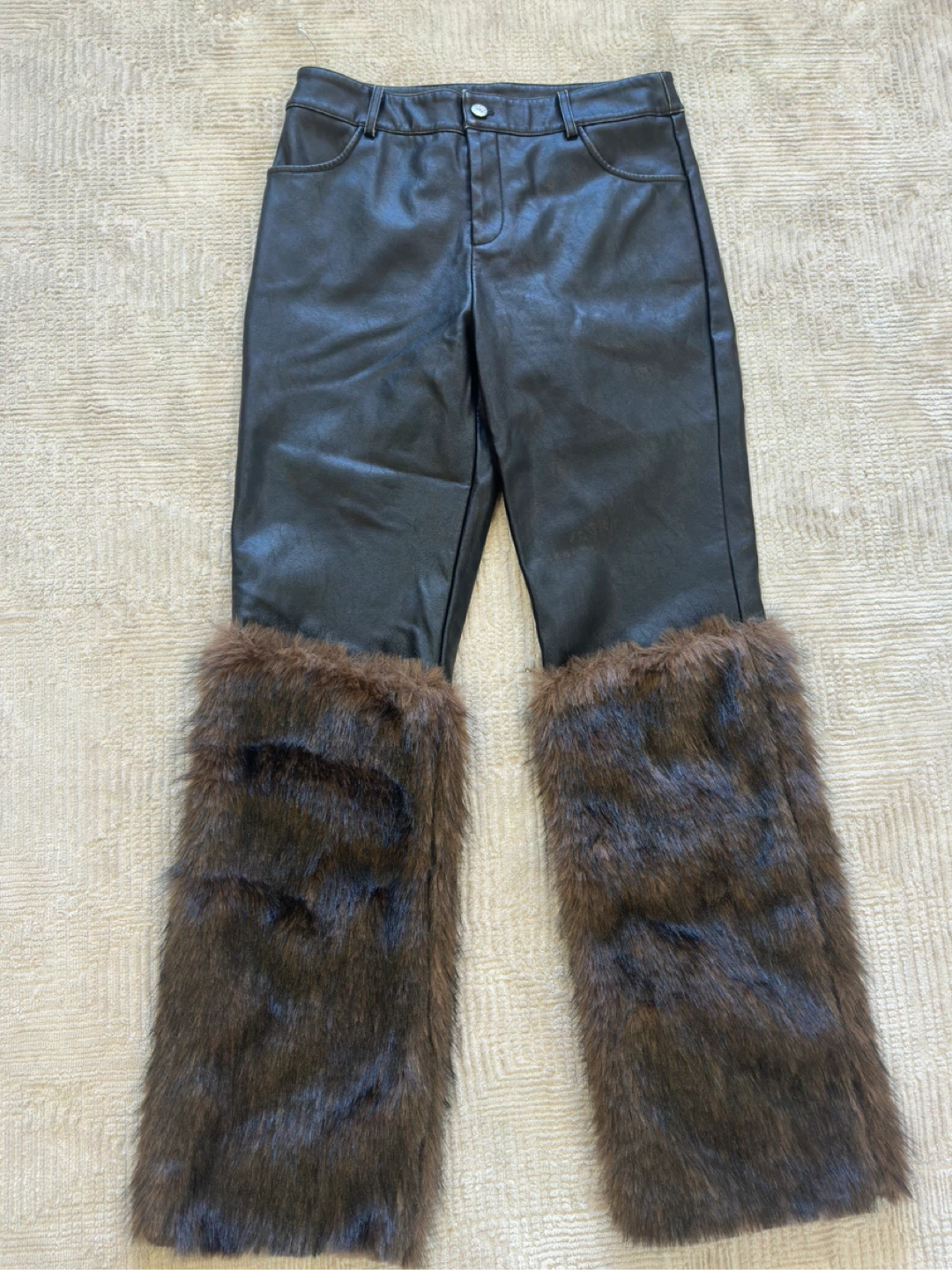 New Fashion Nova Cozy Girl Faux Leather Pants - Size M