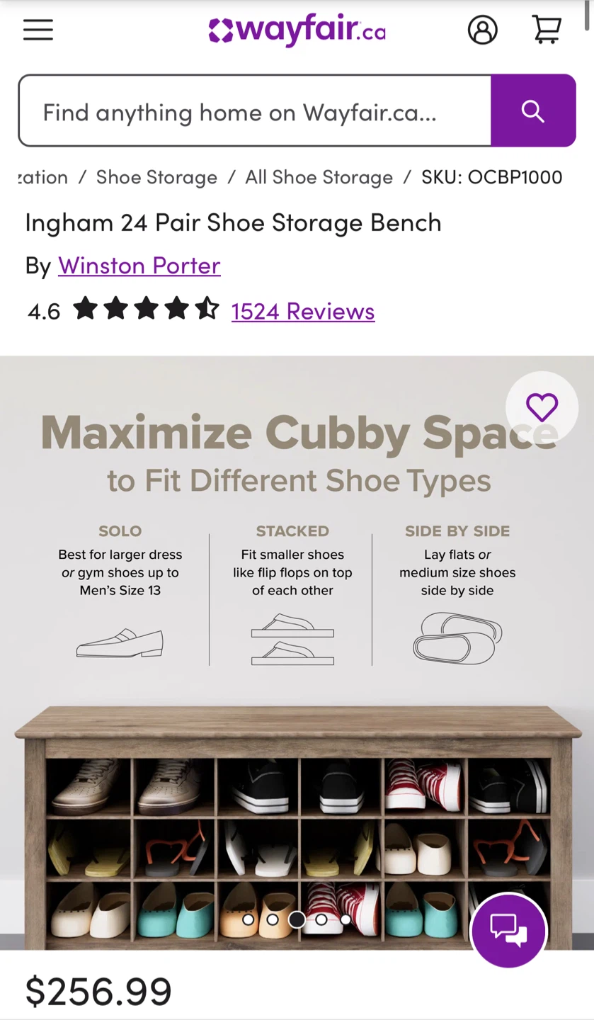 Winston Porter Ingham 24 Pair Shoe Storage Bench - photo 5