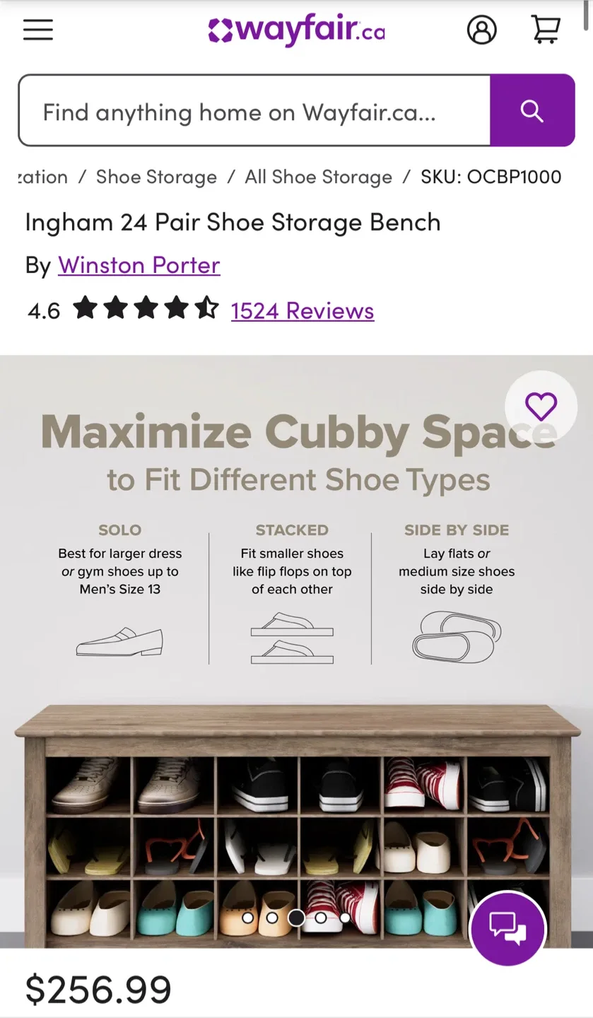 Winston Porter Ingham 24 Pair Shoe Storage Bench image indicator(5)