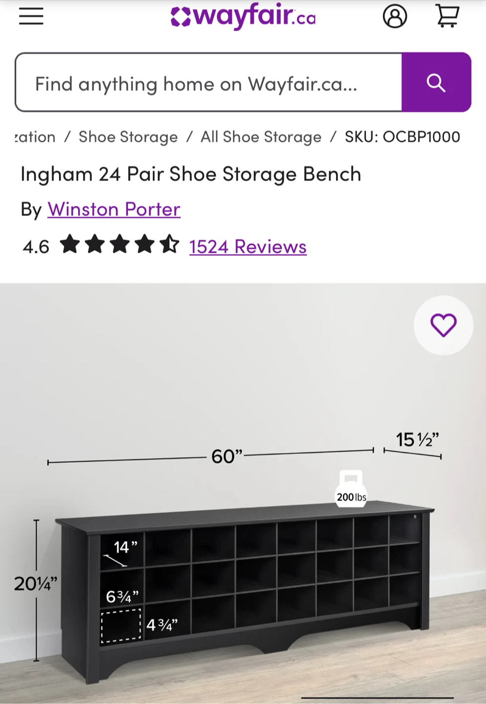 Winston Porter Ingham 24 Pair Shoe Storage Bench - photo 4