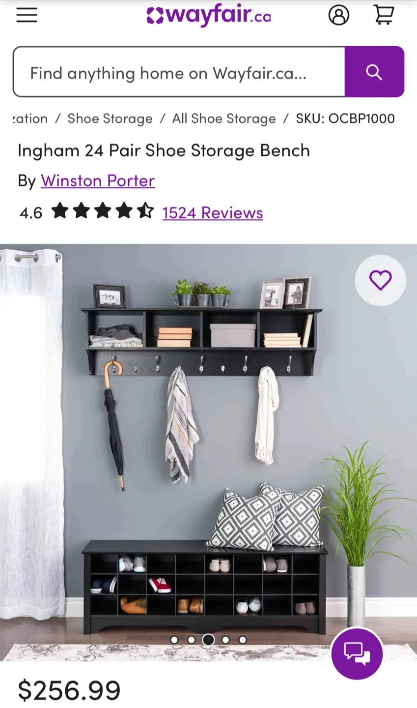 Winston Porter Ingham 24 Pair Shoe Storage Bench image indicator(3)