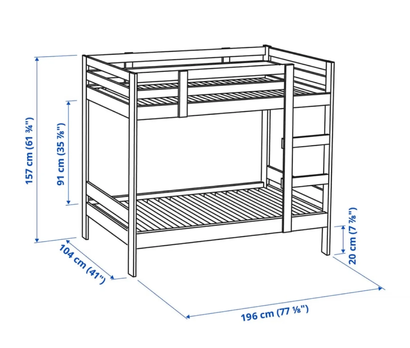 IKEA MYDAL Bunk Bed Frame image indicator(3)