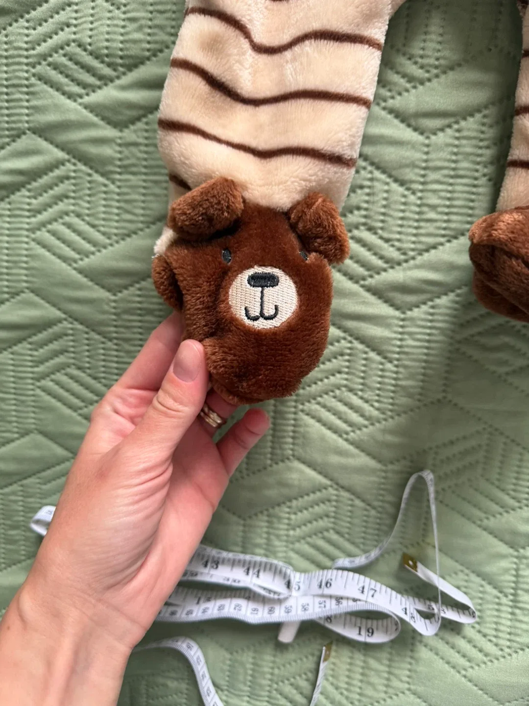 Striped Dog Plush Baby Onesie image indicator(2)