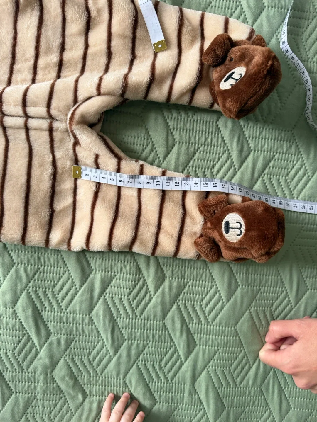 Striped Dog Plush Baby Onesie image indicator(7)
