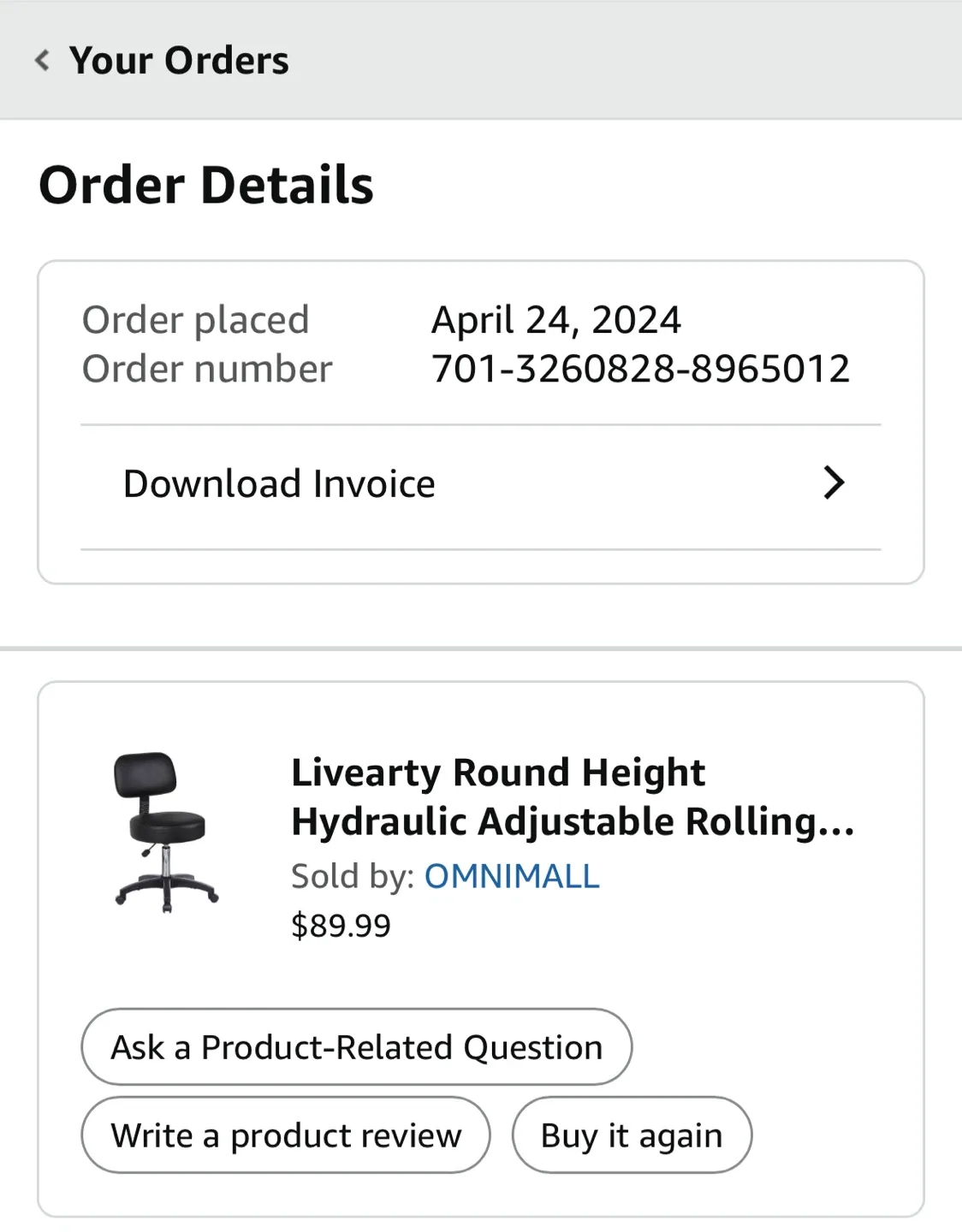 Sturdy and clean office chair. image indicator(4)